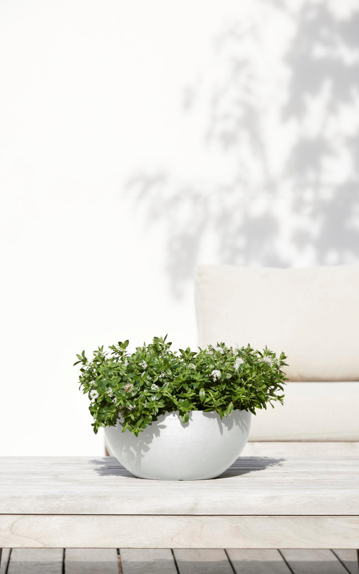 BLUMENTOPF Brussels 30/14,8 cm Weiß - Weiß, Kunststoff (30/14.8cm) - Ecopots