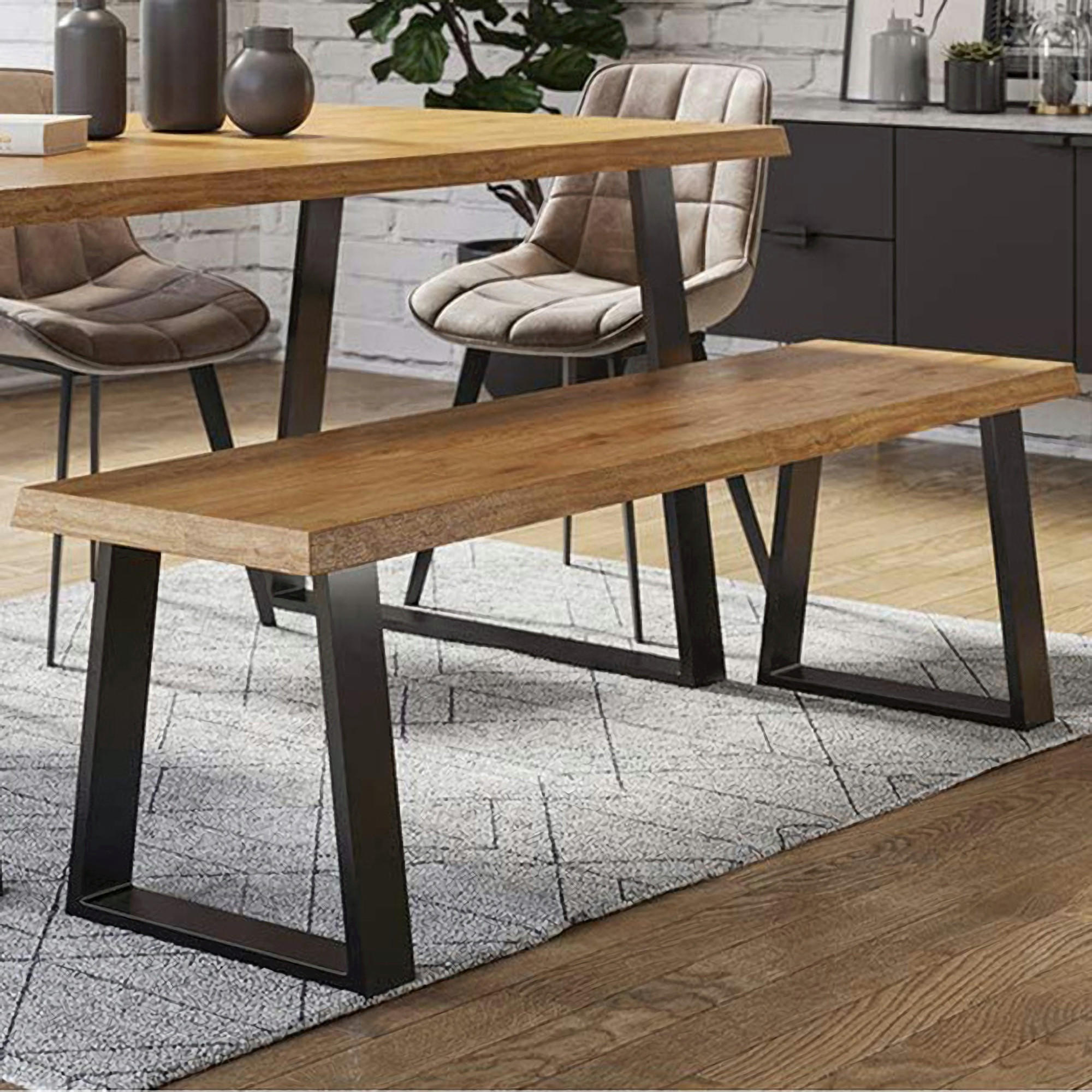 TISCHGESTELL-SET 2 TLG. Marstal - Schwarz, Metall (30/42/6cm) - [en.casa]