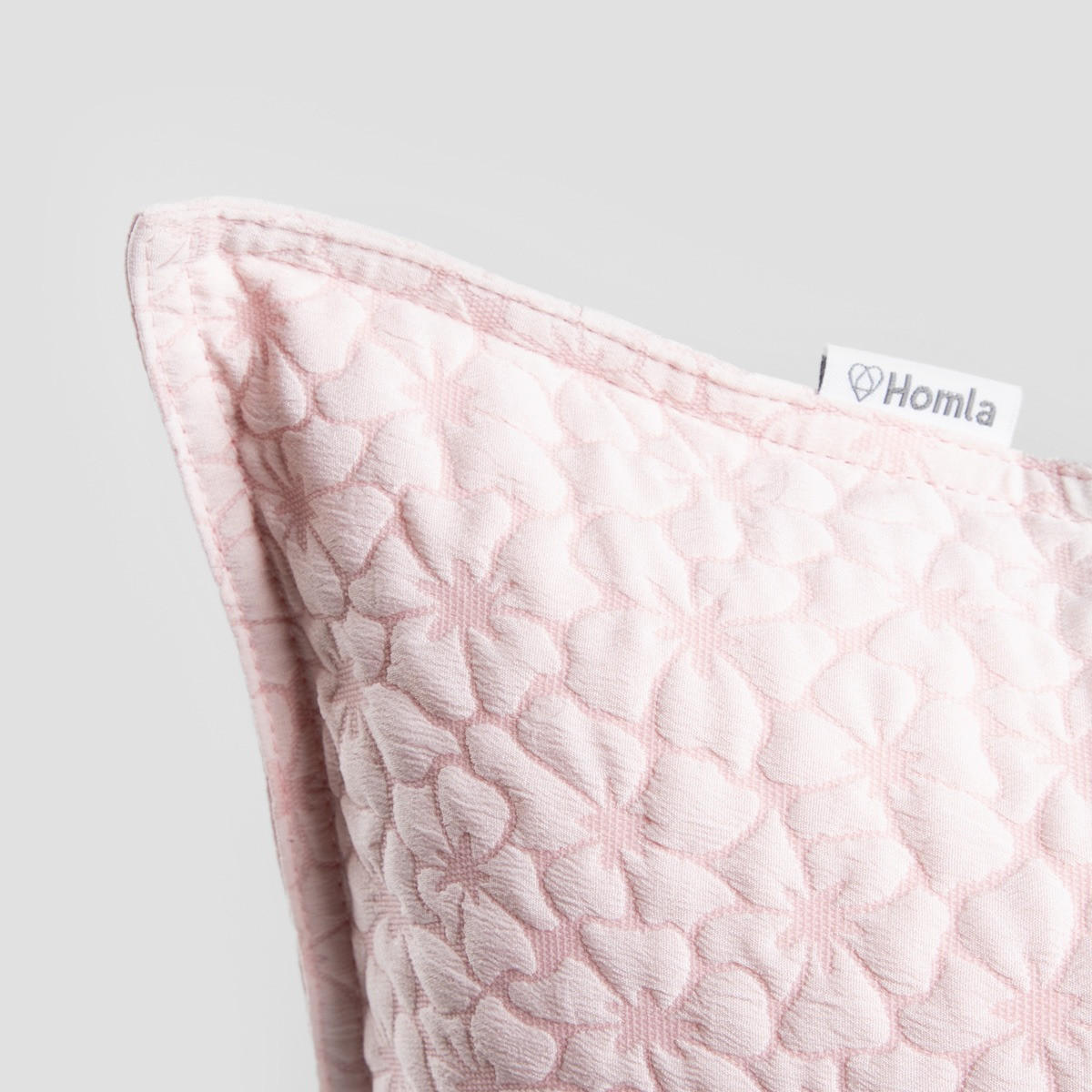 KOPFKISSENBEZUG Blomster rosa 45/45 cm - Rot, Textil (45/45cm) - Homla