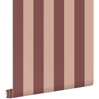 TAPETE Streifenmuster 0.53 x 10.05 m - Rot, Papier (53/1000cm) - ESTAhome