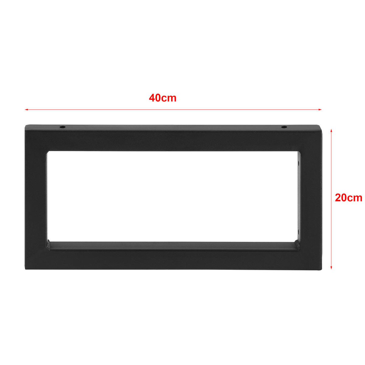 WANDKONSOLE-SET 2 TLG. Hawangen - Schwarz, Metall (40/20/3cm) - [en.casa]