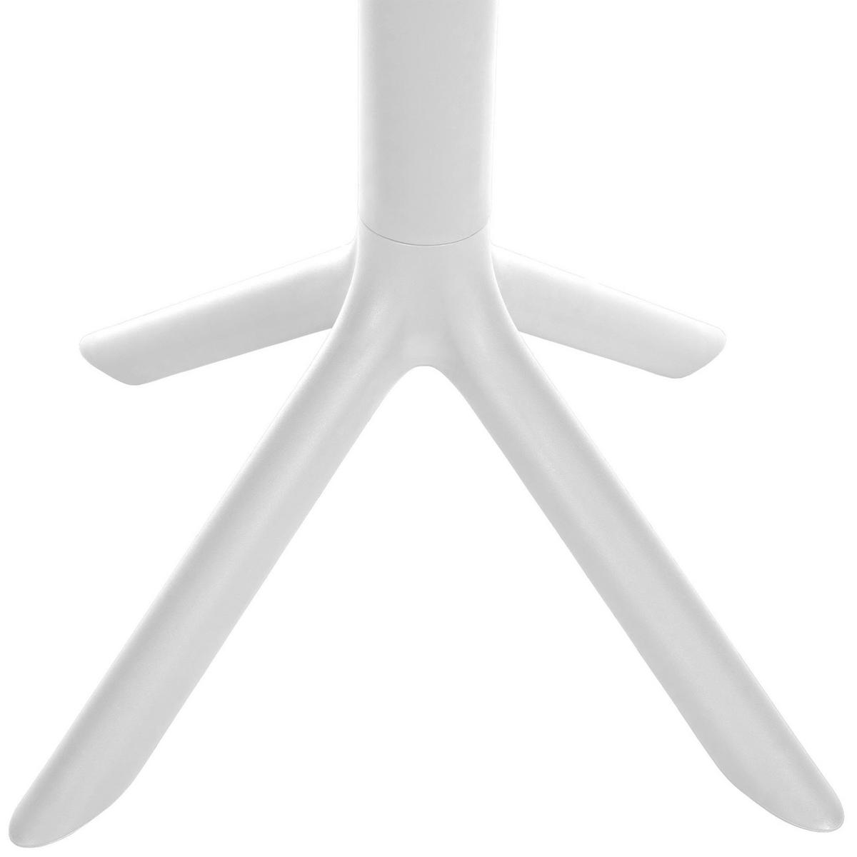GARTENTISCH eckig 60/60/76 cm Kunststoff Weiß - Weiß, Kunststoff (60/60/76cm) - CLP