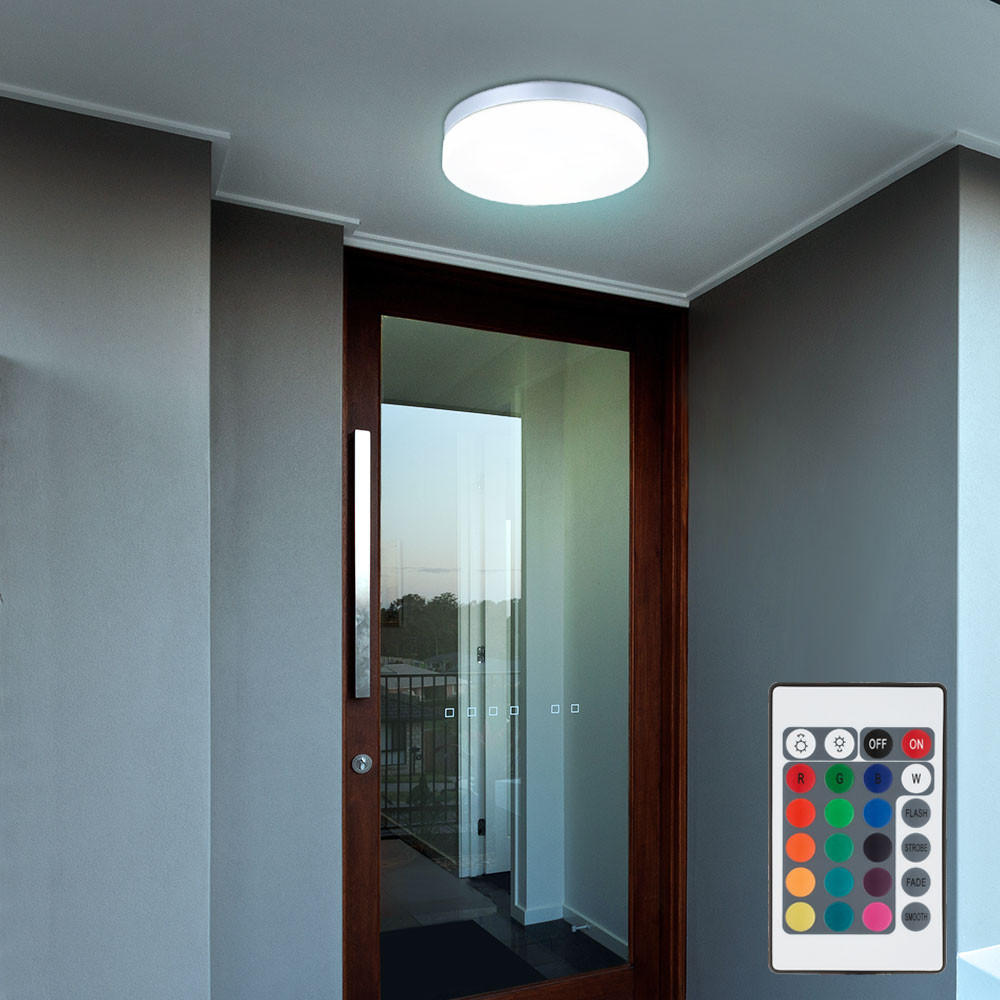 LED AUSSENDECKENLEUCHTE Aluminium Silber - Silberfarben, Glas (30/30/7cm) - Globo Lighting