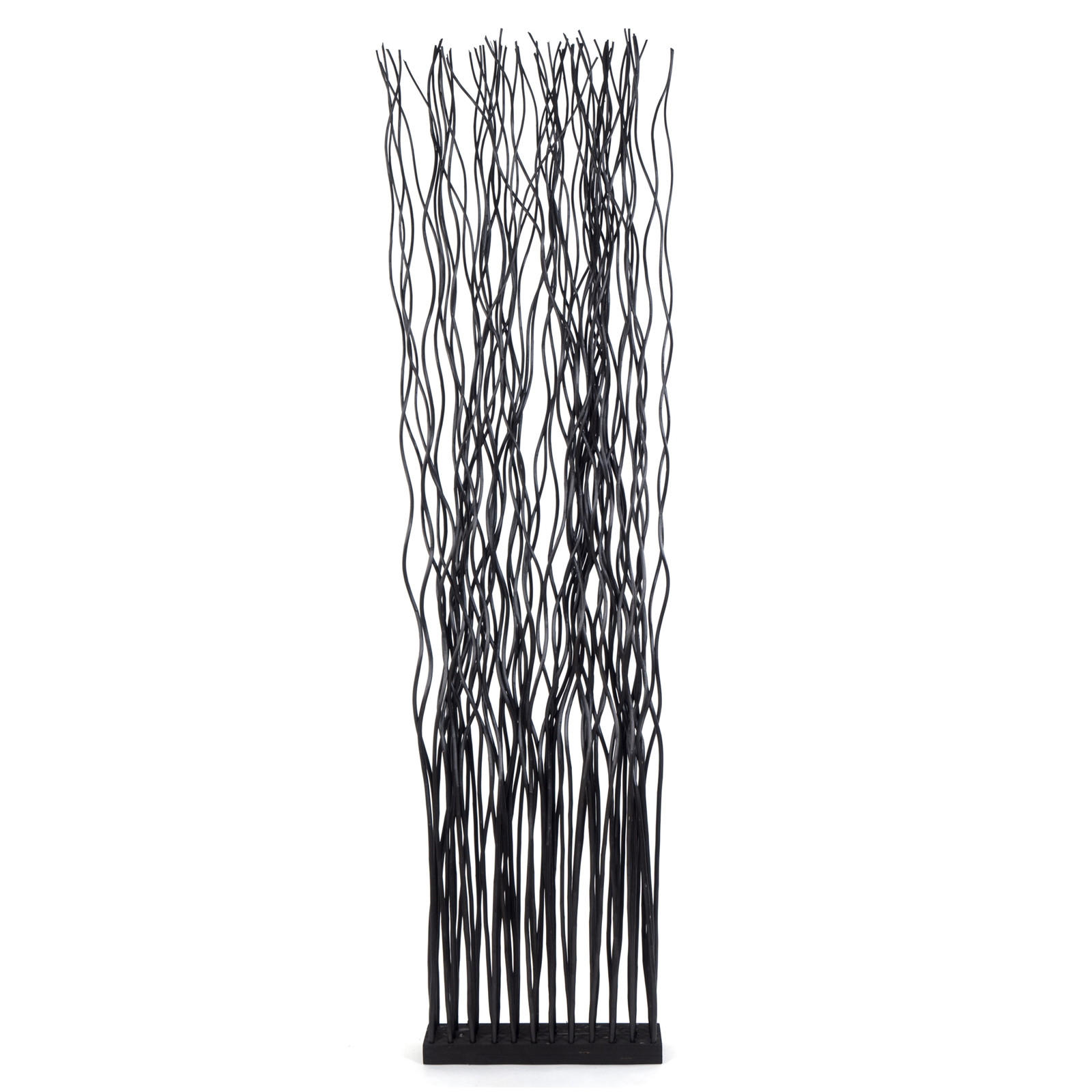 RAUMTEILER WAVE Weidenzweige schwarz - Schwarz, Naturmaterialien (40/170/12cm) - DESIGN DELIGHTS