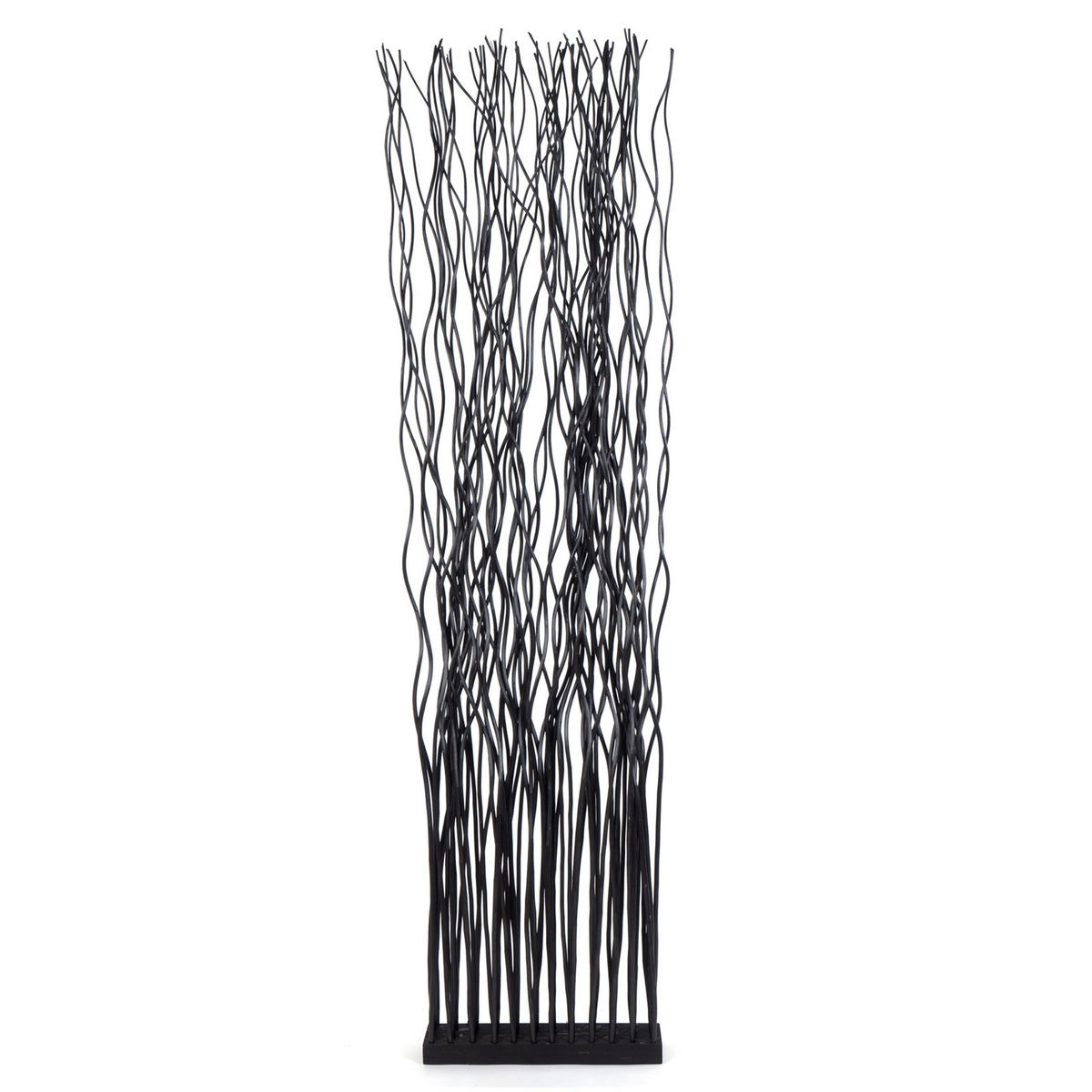 RAUMTEILER WAVE Weidenzweige schwarz - Schwarz, Naturmaterialien (40/170/12cm) - DESIGN DELIGHTS