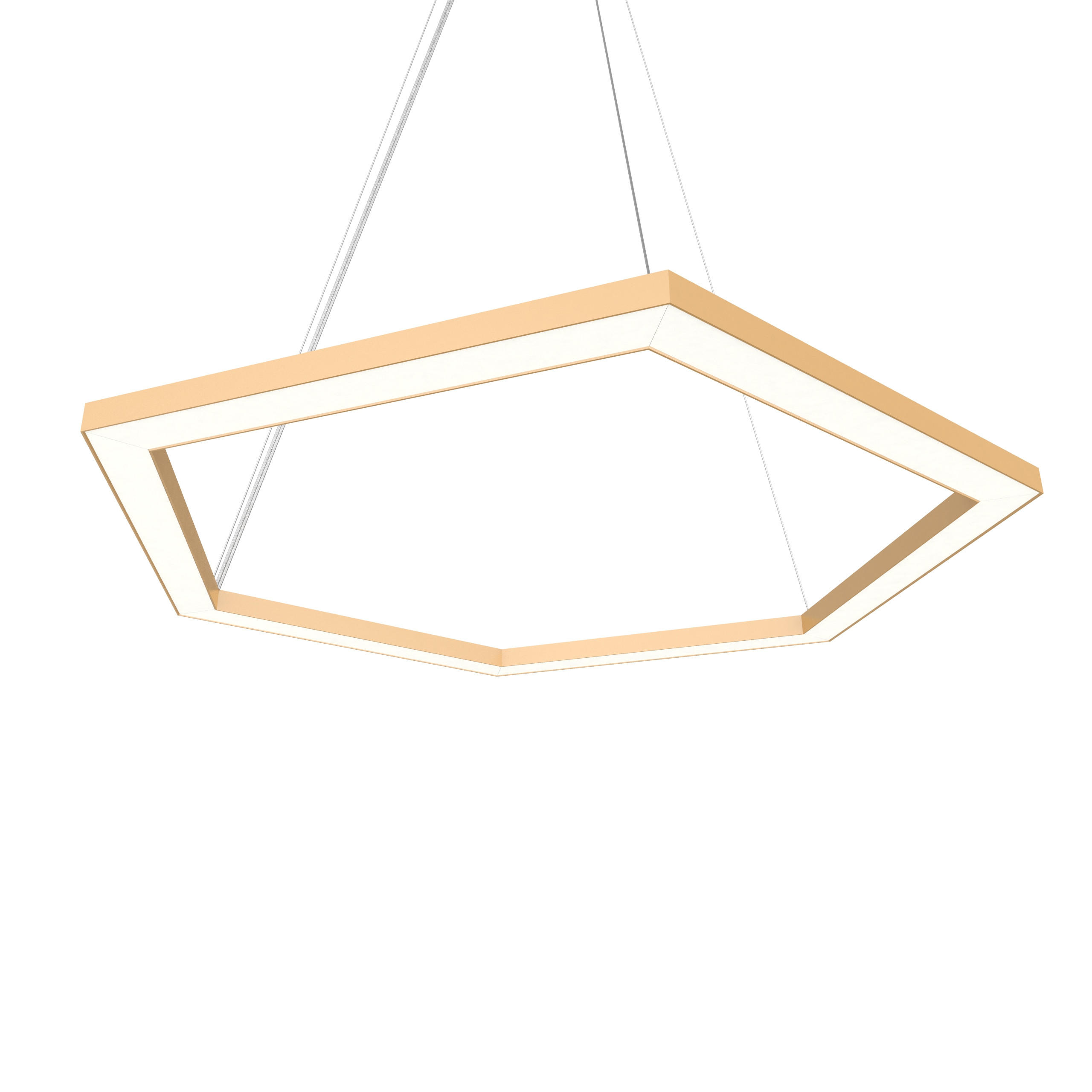 LED-HÄNGELEUCHTE - Goldfarben, Metall (1.6/100/60cm) - Lumicom