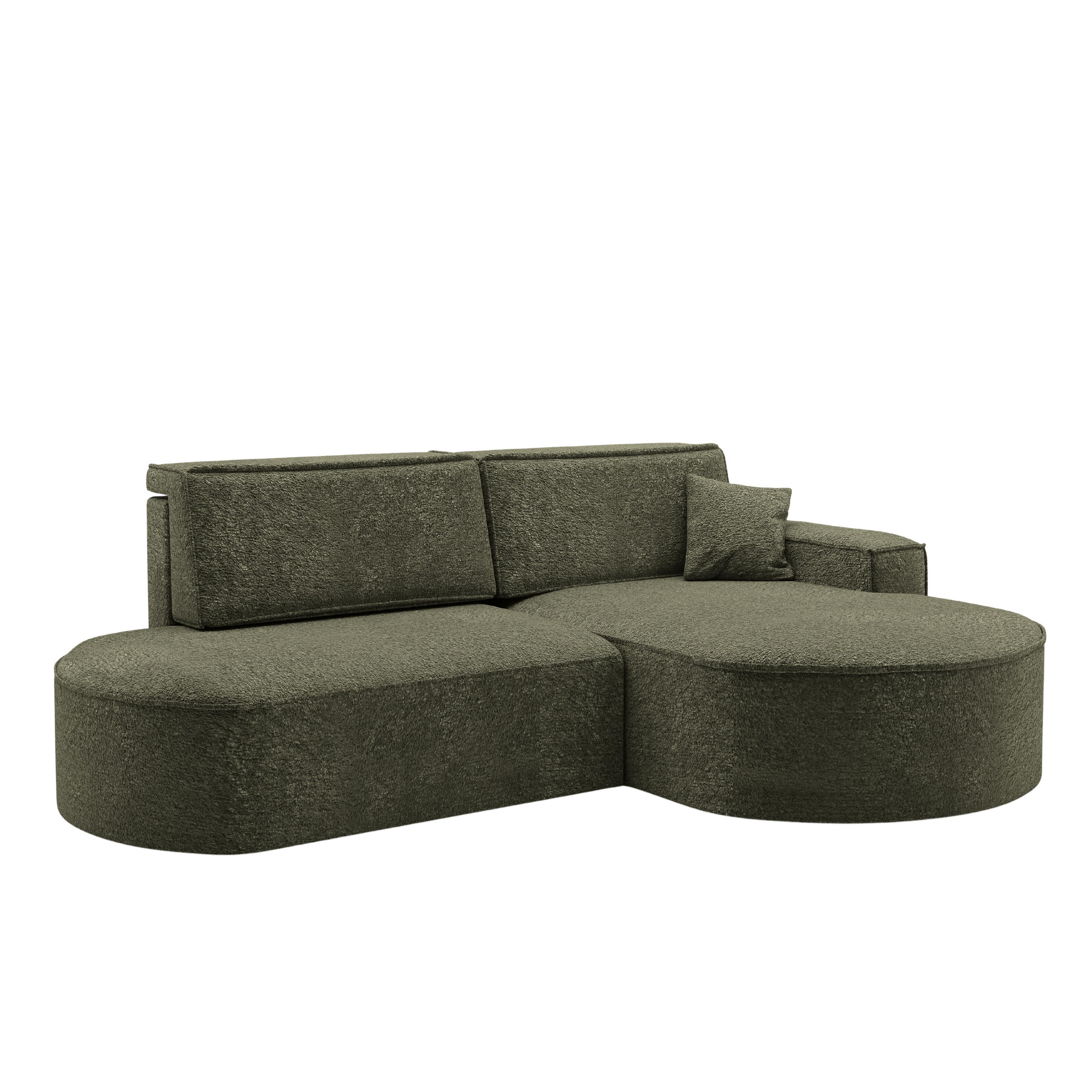 ECKSOFA Modena Pro - Komfort Und Stil stoff Arena Grün Rechts - Grün, Holz (278/179cm) - Kaiser Möbel