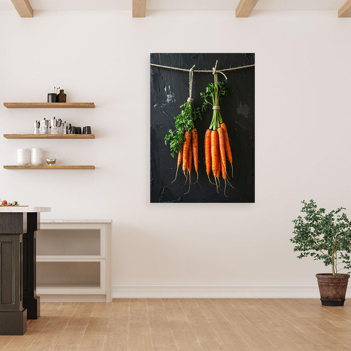 LEINWANDBILD Essen & Trinken 80x120cm - Orange, Textil (80/120cm) - Feeby