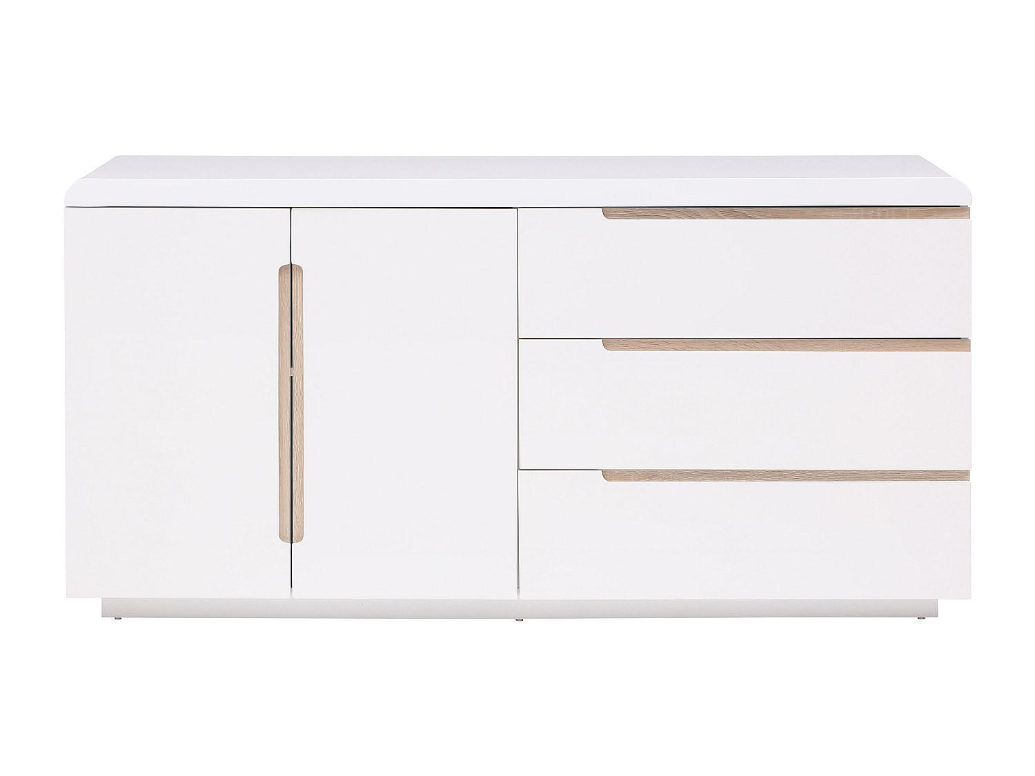 SIDEBOARD - 160 cm x 39.6 cm - Holz, Platte - Weiß - NURINI - Weiß, Holz (160/80/39cm) - Vente-Unique