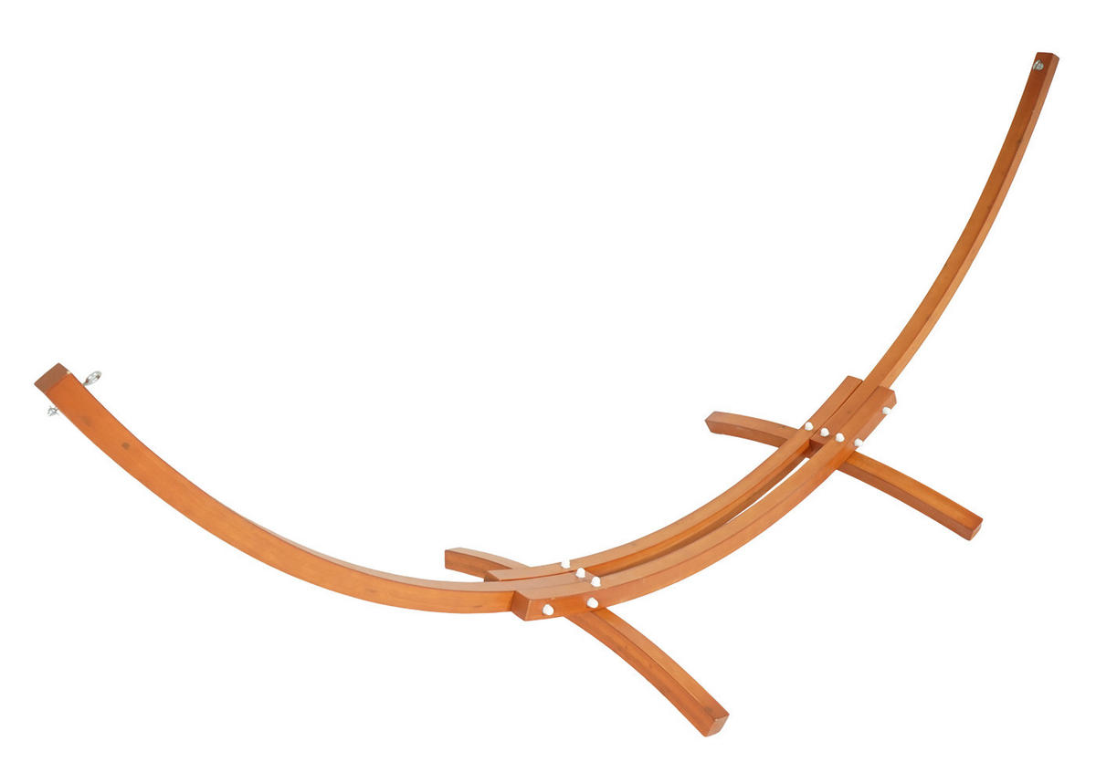 HÄNGEMATTE MIT GESTELL Braun, Grau - Braun/Grau, Holz (320/114/98cm) - MCW