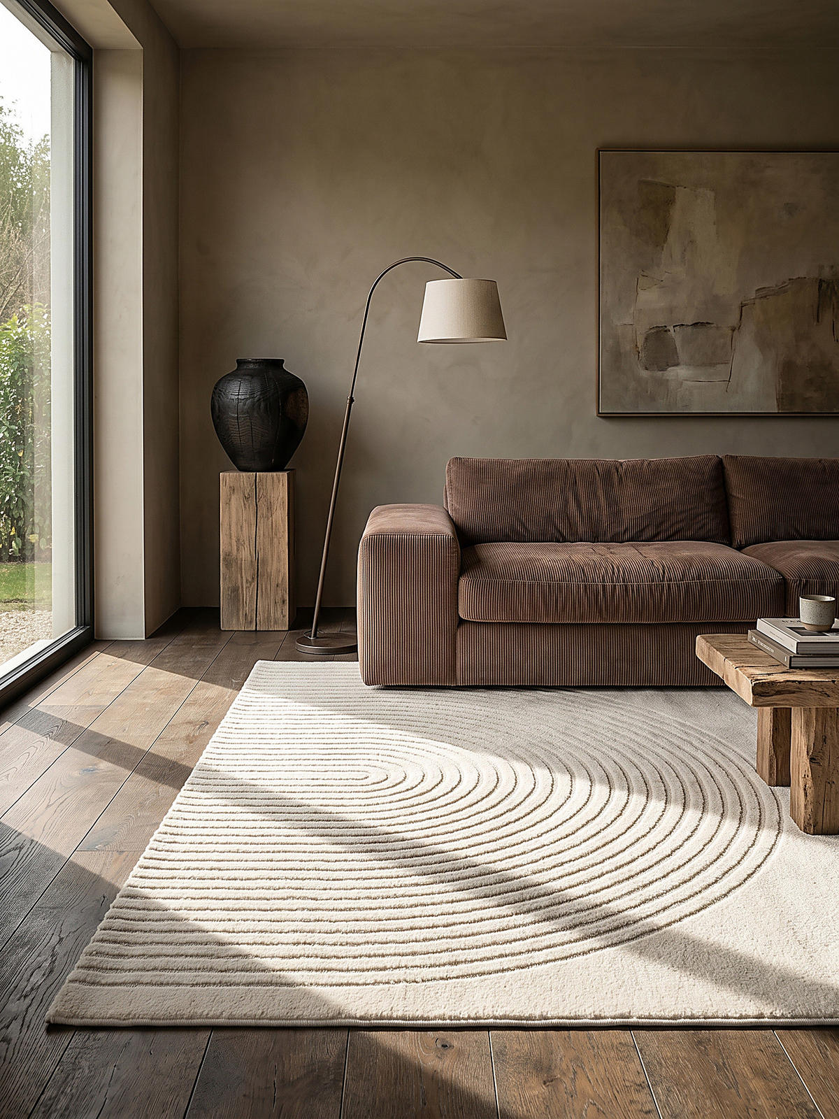 KURZFLORTEPPICH Geometrisch MUOTA Polypropylen Creme 200 x 280 cm - Beige, Textil (200/280cm) - KADIMA DESIGN