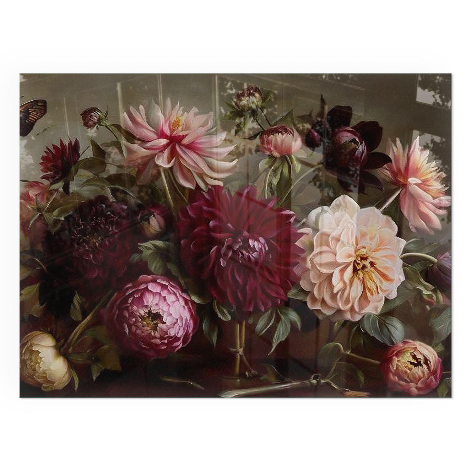 GLASPLATTE für Kamin 80x60 cm - Weinrot, Glas (80/60/0.4cm) - TULUP