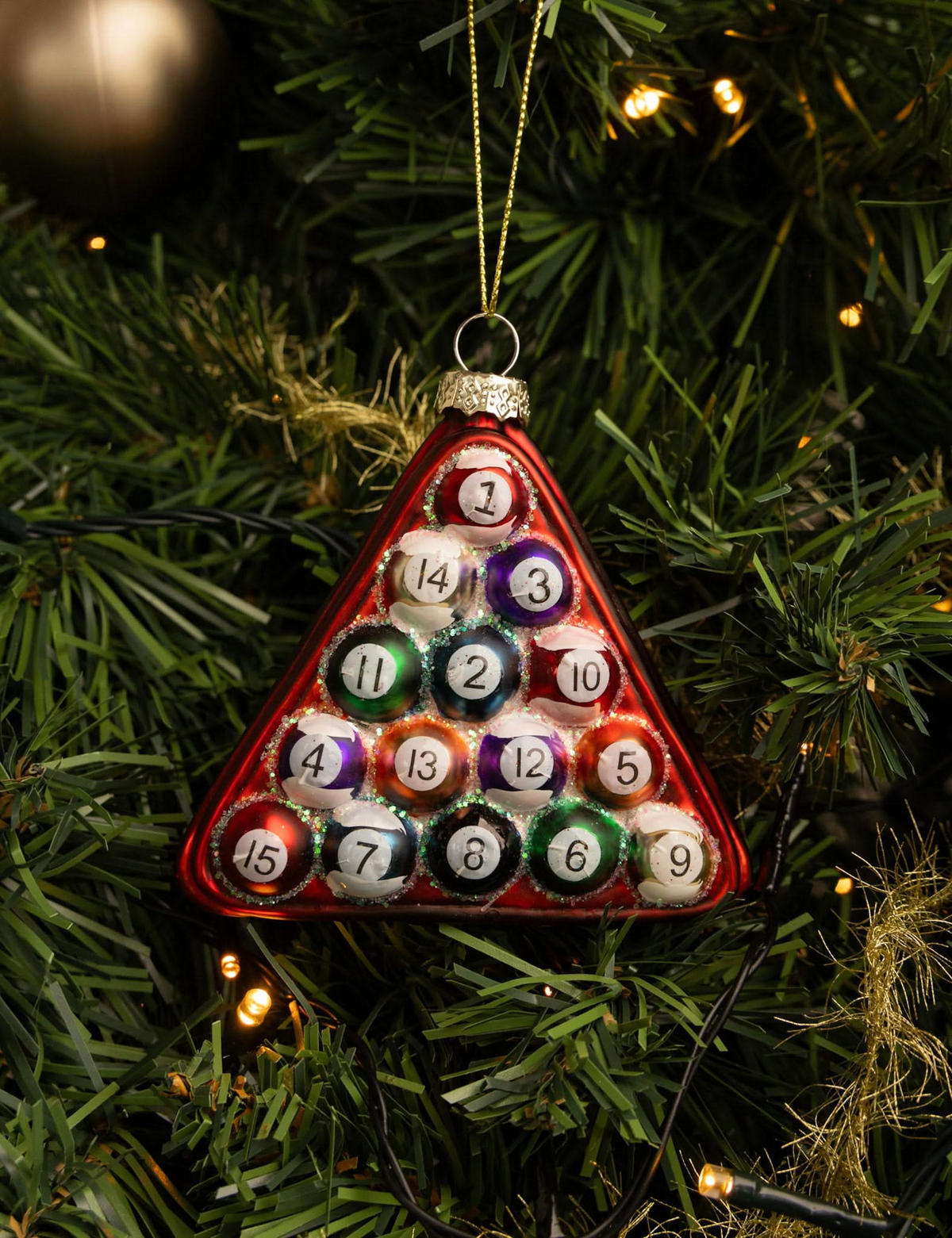WEIHNACHTSKUGEL Billard 10 cm - Multicolor, Glas (3/9/1cm)