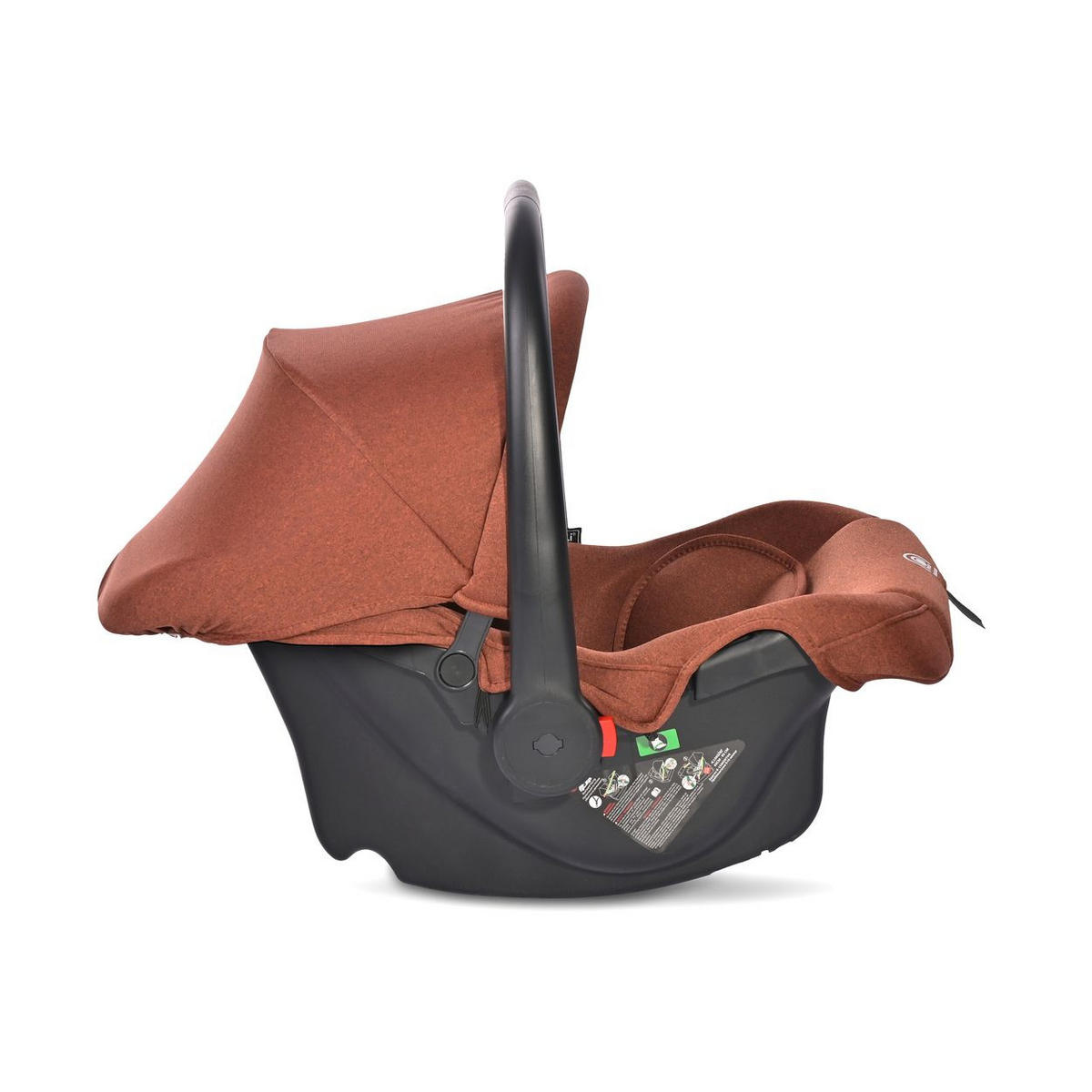 BABYSCHALE i-Size Joy Braun (40 - 87 cm) verstellbar, Faltdach, Memory-Schaum - Braun, Kunststoff (41/54/66cm) - Lorelli