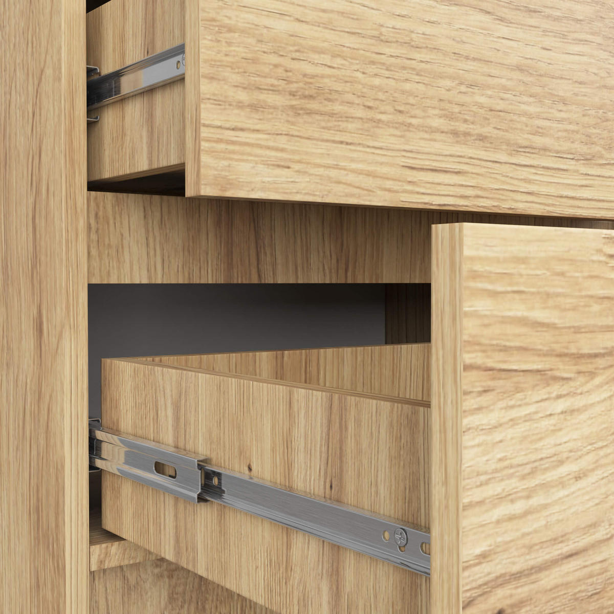 KOMMODE Eiche Artisan 121/60/40 - Eiche Artisan, Holzwerkstoff (60/121/40cm) - RAUMHIRSCH FURNITURE