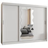 SCHWEBETÜRENSCHRANK 200/250/62 3-türig - Silberfarben/Weiß, Holz (250/200/62cm) - MÖBEL KRYSPOL