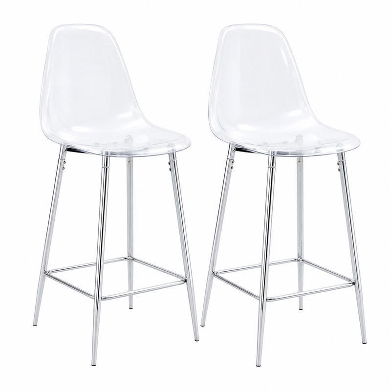 Meubliv Barhocker Silber 45x102x51 cm