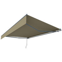 MARKISE adro taupe fris 3 95 x 3 m aus aluminium manuell - Taupe, Metall (300/14/395cm) - Concept Usine