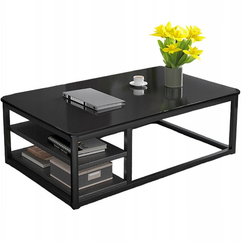 COUCHTISCH, schwarz 46x120x60cm - Schwarz, Holzwerkstoff (60/120/46cm)