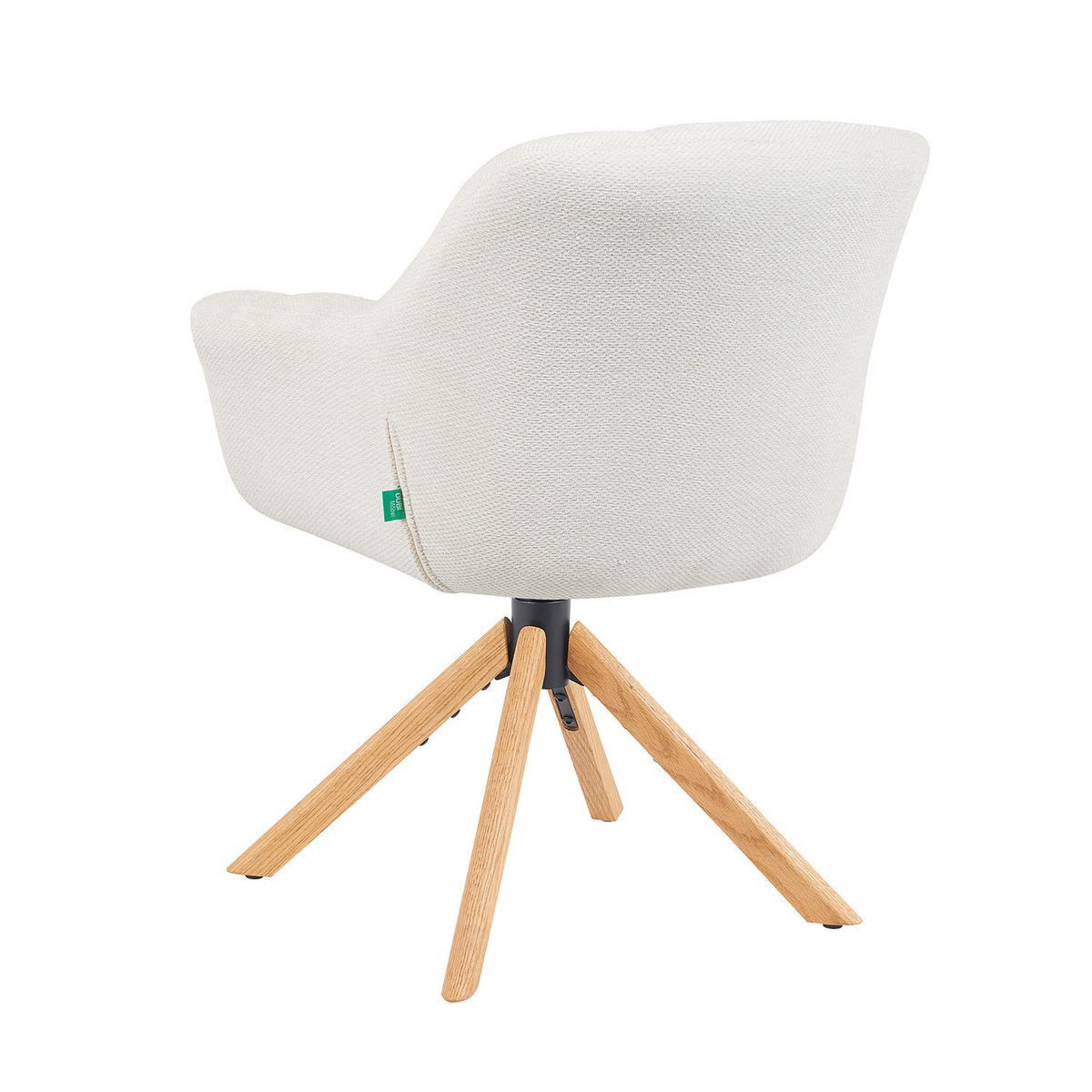 DREHSTUHL Mika-Nea - Honigeiche/Creme, Eichenholz/Holz (65/81/66cm) - DUBI Möbel