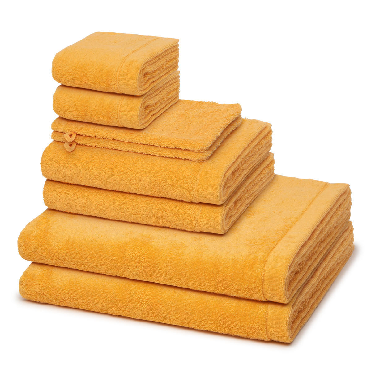 FROTTIERSET Lifestyle 8-teilig - Orange, Textil (50/100cm) - Cawoe
