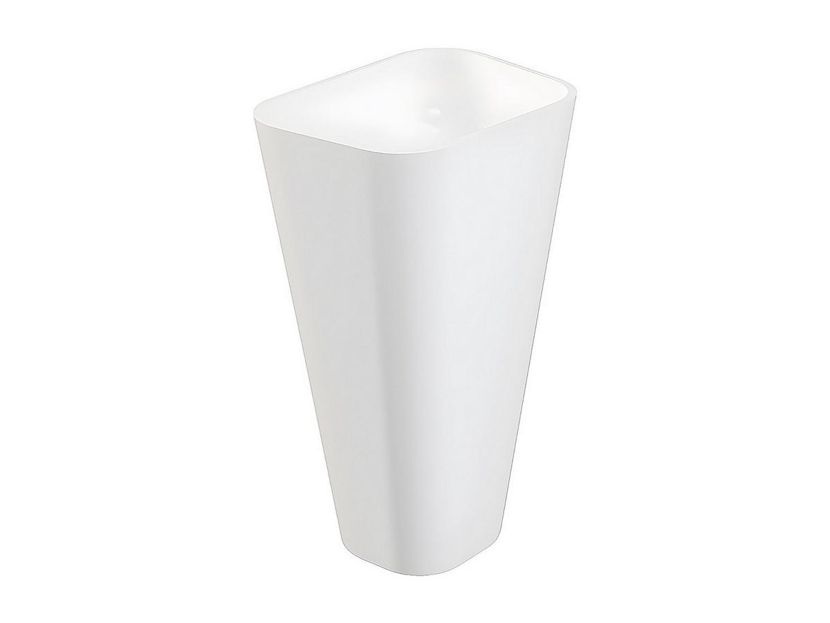 FREISTEHENDES Waschbecken - 52 cm x 39 cm - Stein - Weiß TILICHO - Weiß, Stein (52/82.5/39cm) - Vente-Unique