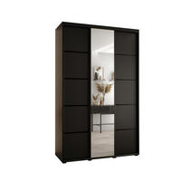 SCHWEBETÜRENSCHRANK 235,2/160/45 3-türig - Schwarz, Holz/Metall (160/235/45cm) - Abiks Möbel