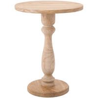 BEISTELLTISCH rund 50 cm Holz Natura - Eukalyptusholzfarben, Holz (50/50/60cm) - CLP