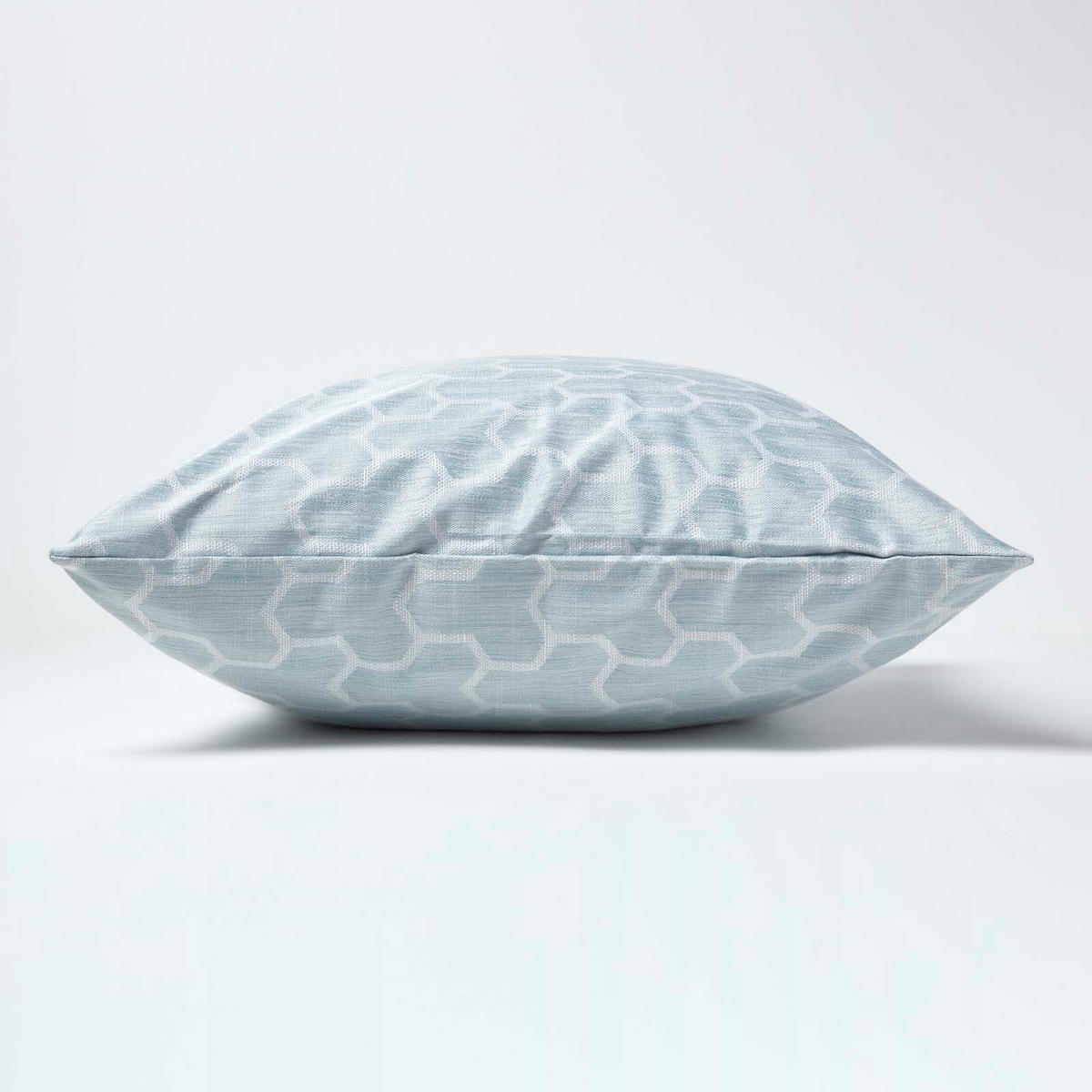 KISSENHÜLLE Jacquard geometrisch 60/60 cm - Blau, Textil (60/60cm) - Homescapes