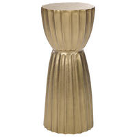 BEISTELLTISCH Aluminium gold rund 24 cm Ouyen - Goldfarben, Metall (24/24/56cm) - Beliani