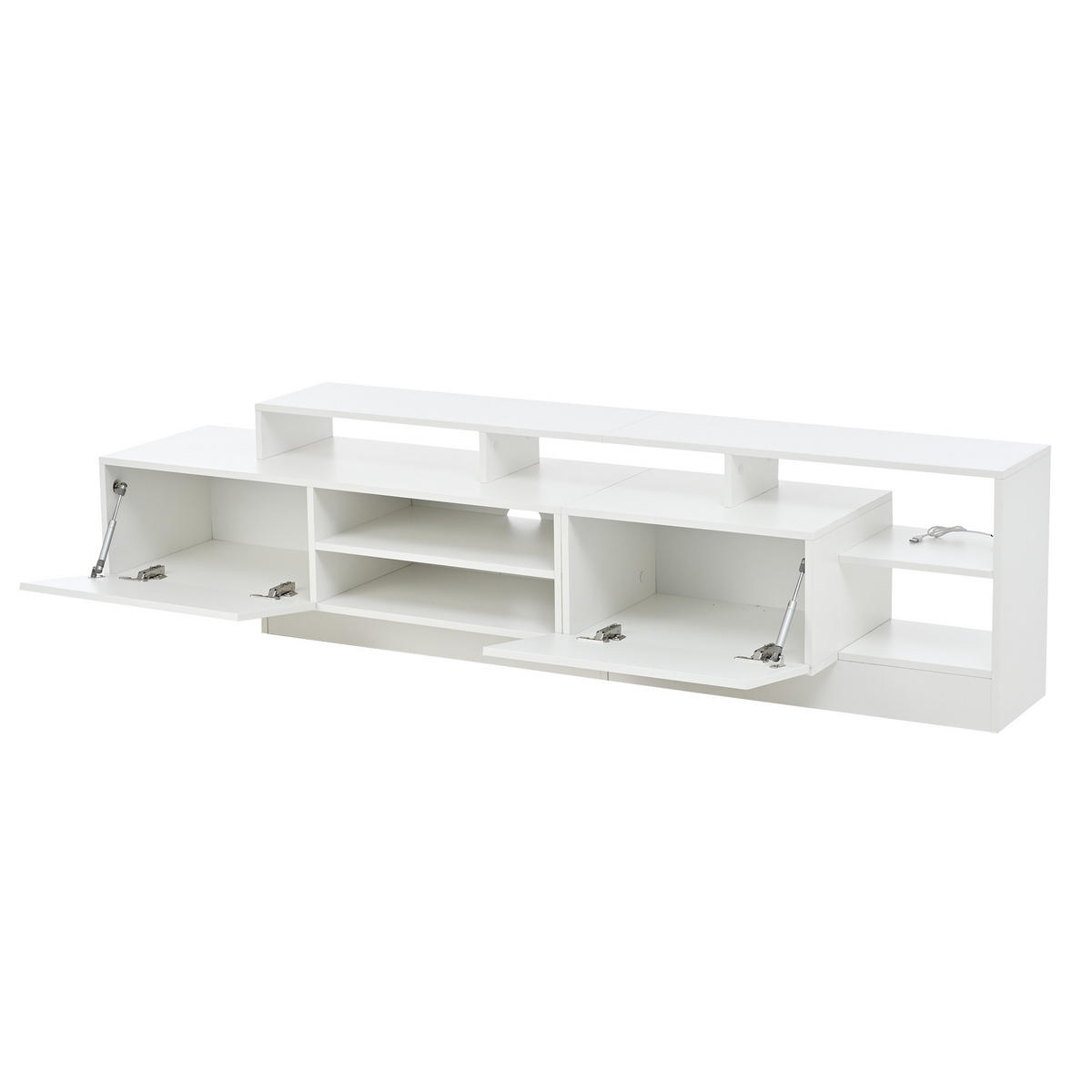 LOWBOARD DE-40310 mit LED und Hochglanzfront Weiß - Weiß, Holzwerkstoff (190/48.5/40cm) - ComfortXL