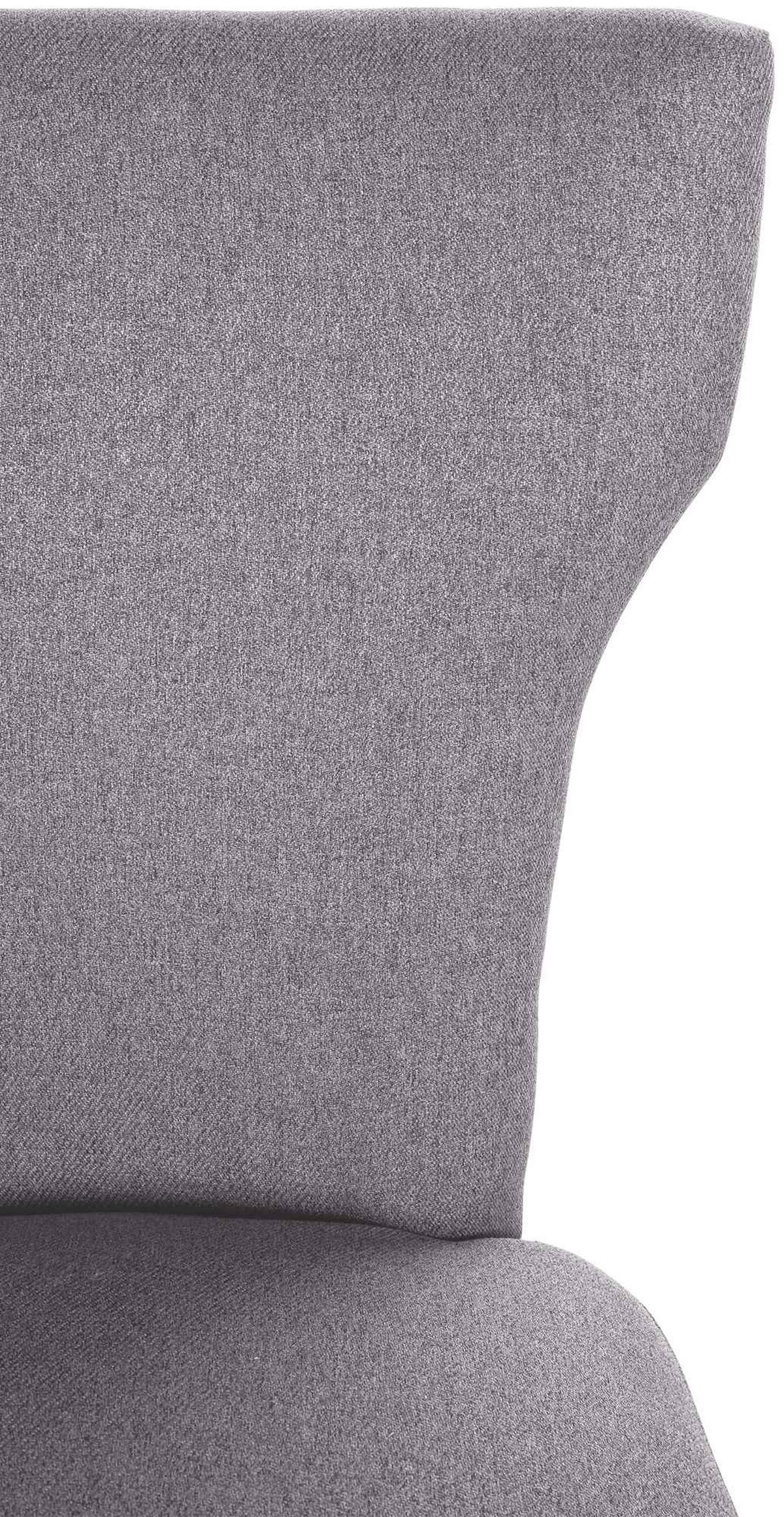 WOHNZIMMERSTUHL 2er Set Stoff grau - Naturfarben/Grau, Holz/Textil (52/90/59cm) - CLP