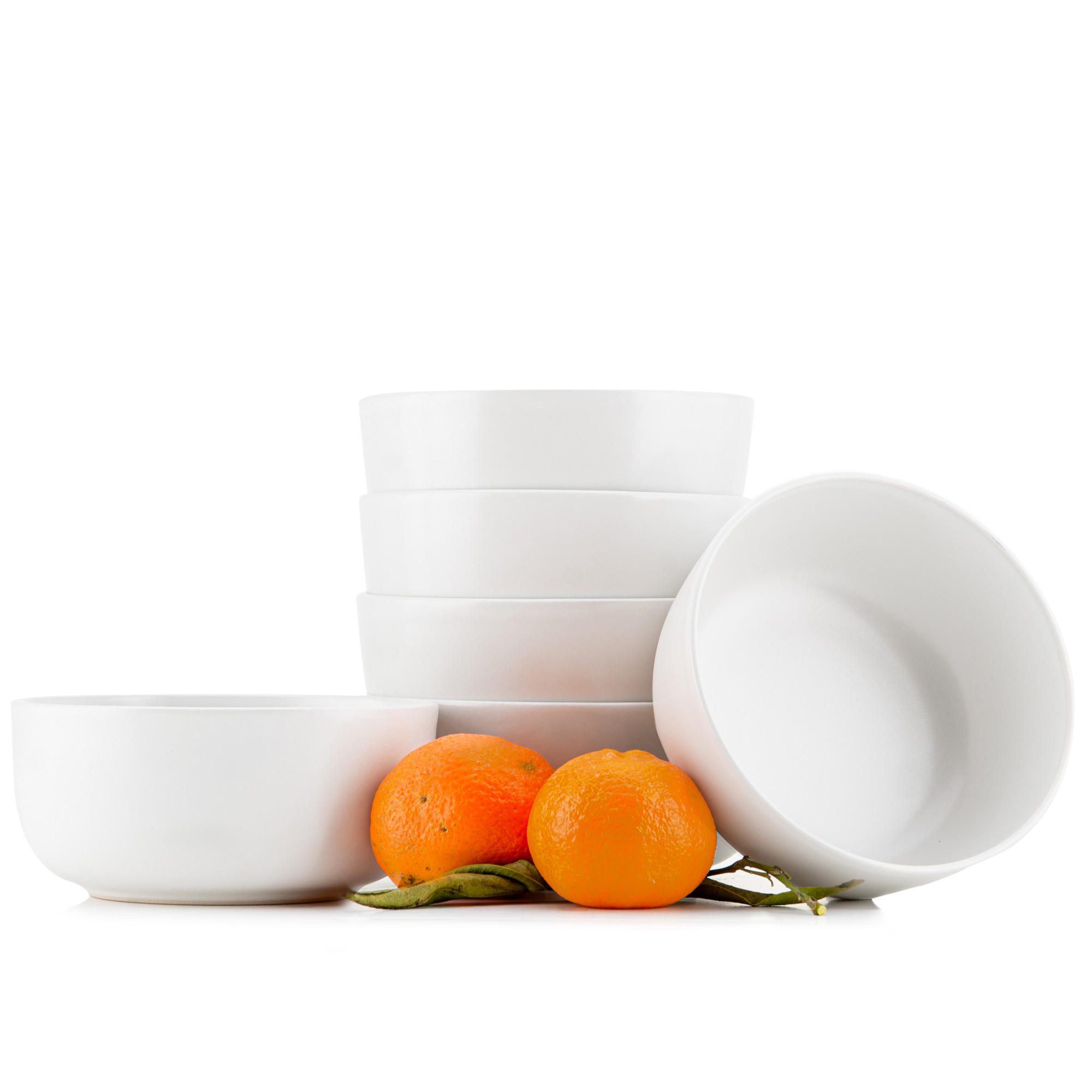 SCHÜSSEL-SET VICTO 6 Personen 6-tlg, matt - Weiß, Keramik - KONSIMO®