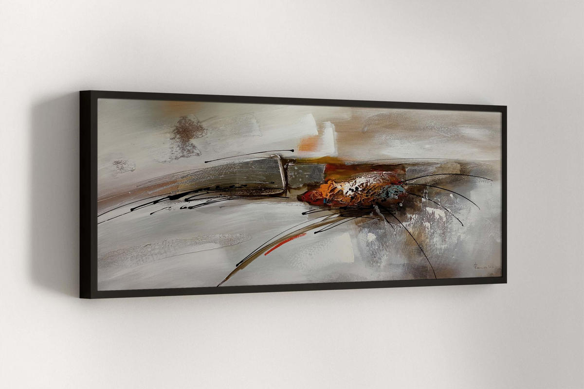 ÖLGEMÄLDE 150/50 cm - Weiß, Holz/Textil (150/50cm) - KUNSTLOFT