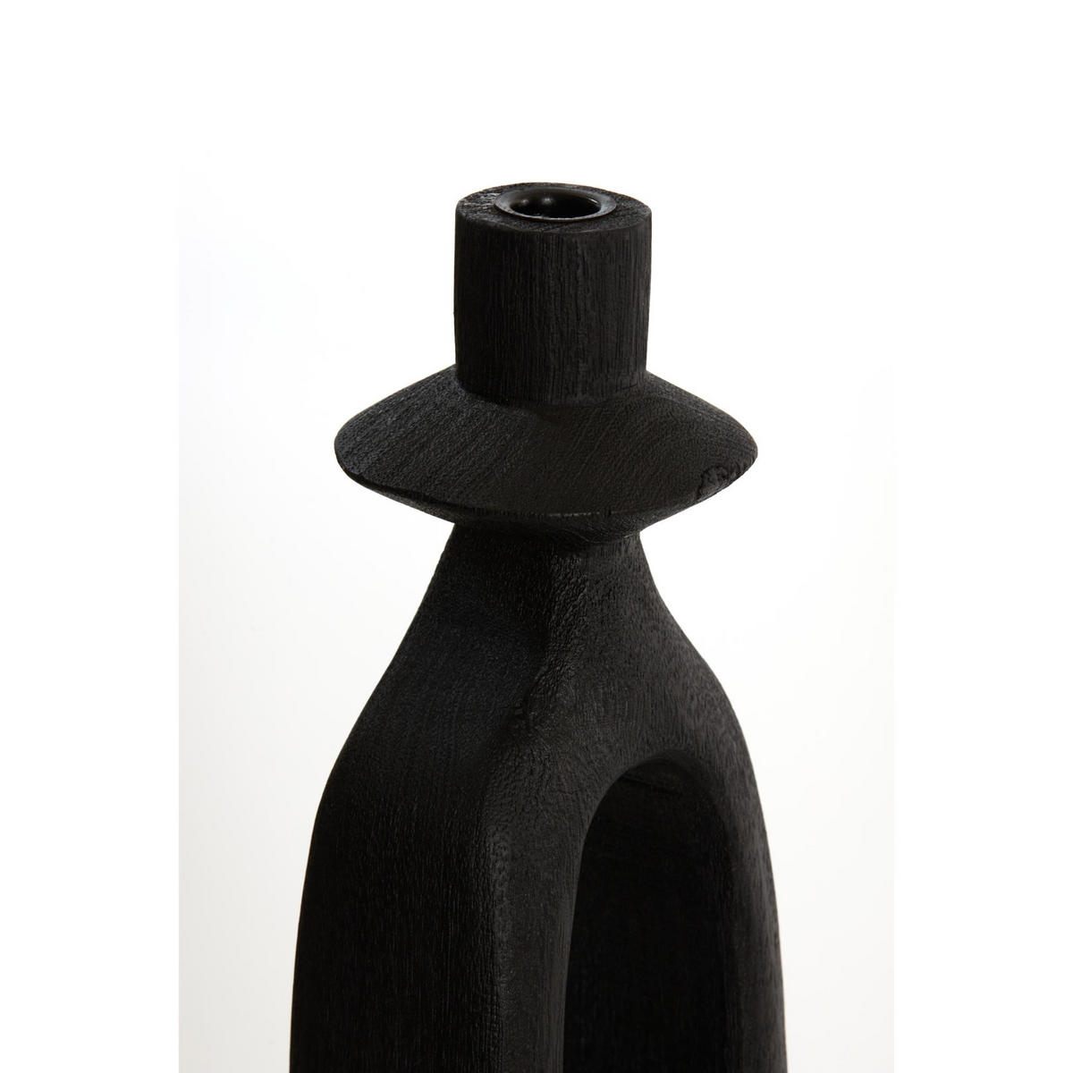 KERZENLEUCHTER Django Schwarz 14/14/50 cm - Schwarz, Holz (14/50/14cm) - Light & Living