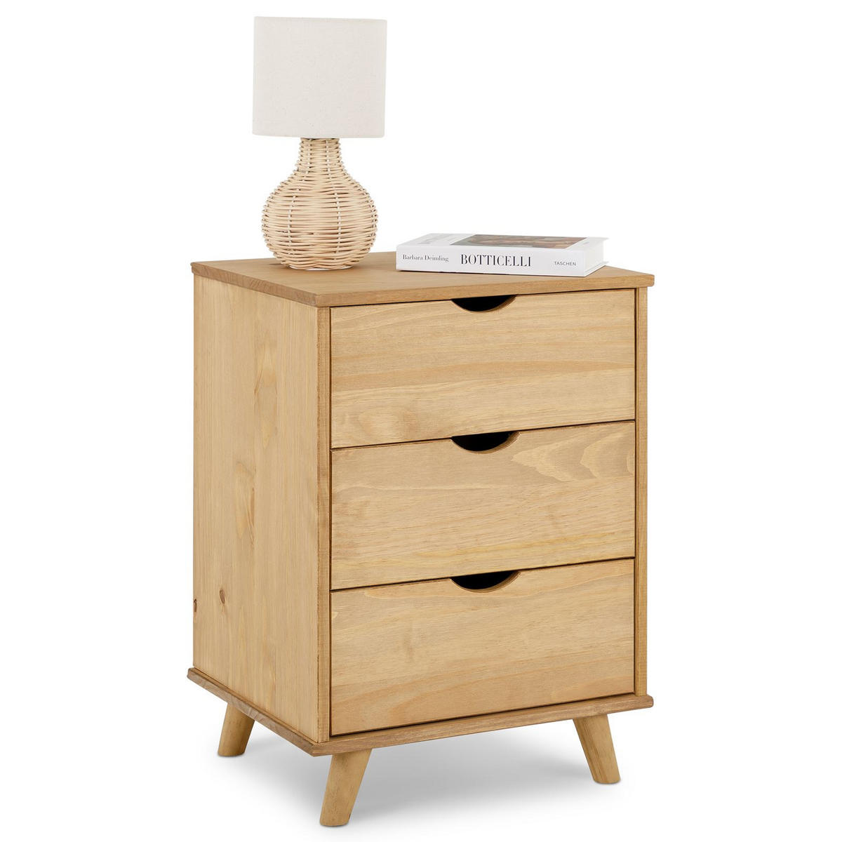 NACHTTISCH JALISCO - Kieferfarben, Holz (46/62/39cm) - IDIMEX