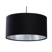 HÄNGELEUCHTE Schwarz 60/30 cm - Silberfarben/Schwarz, Kunststoff (60/1.1/30cm) - ONZENO
