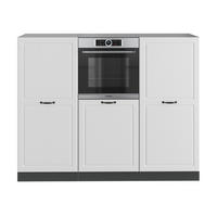 KÜCHENBLOCK R-Line Weiß Landhaus/Anthrazit 180 cm ohne AP - Anthrazit/Weiß, Holzwerkstoff (180/81.6/46cm) - Vicco