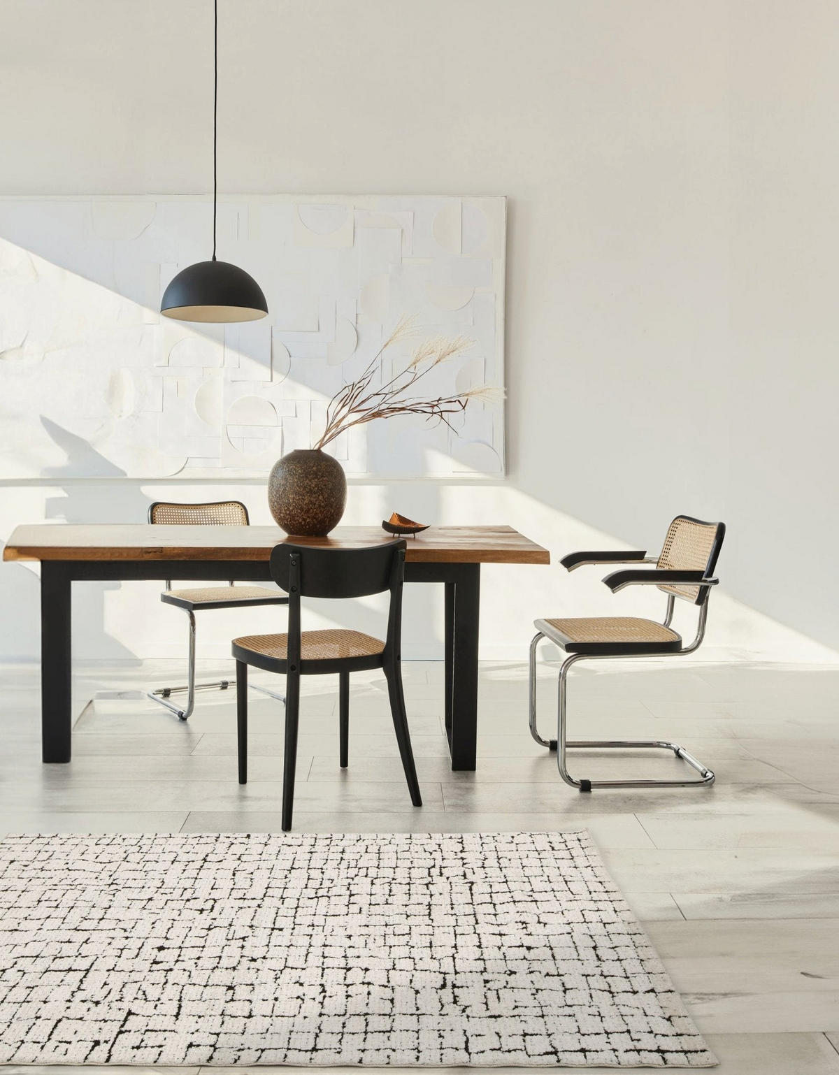 TEPPICH ultrafein mit Skulptureffekt schwarz - Schwarz, Textil (160/230cm) - AFK Living