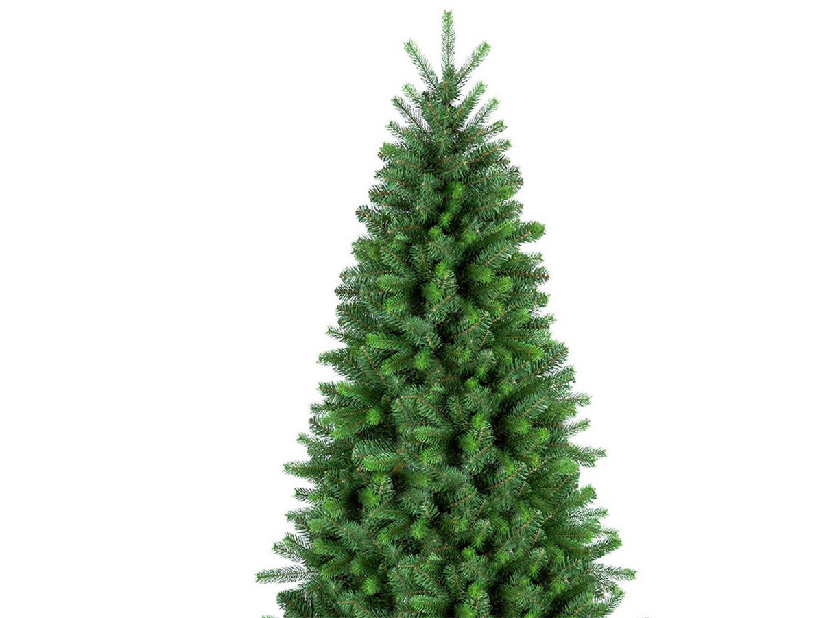 LAALU WEIHNACHTSBAUM künstlich Laurin 210 cm, Tannenbaum Christbaum Kunstbaum Dekobaum mit Metallständer - Grün, Kunststoff (210cm) - LAALU