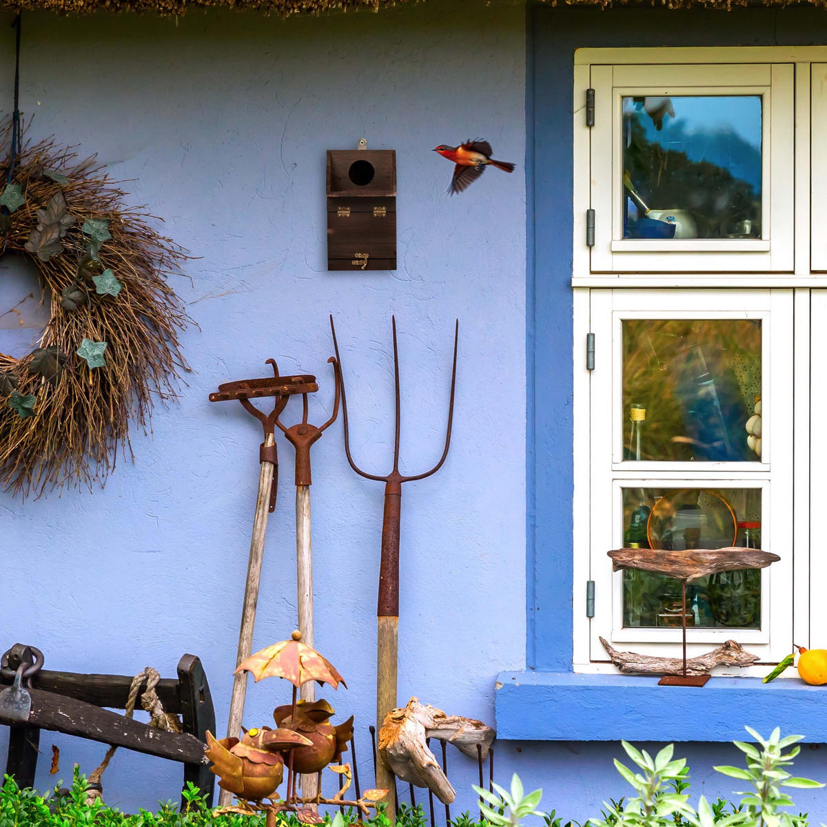 NISTKASTEN - Braun, Holz/Metall (14/24.5/14cm) - Relaxdays