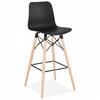 BARHOCKER Schwarz 46x112x46cm - Beige/Schwarz, Holz/Kunststoff (46/112/46cm) - AlterEgo
