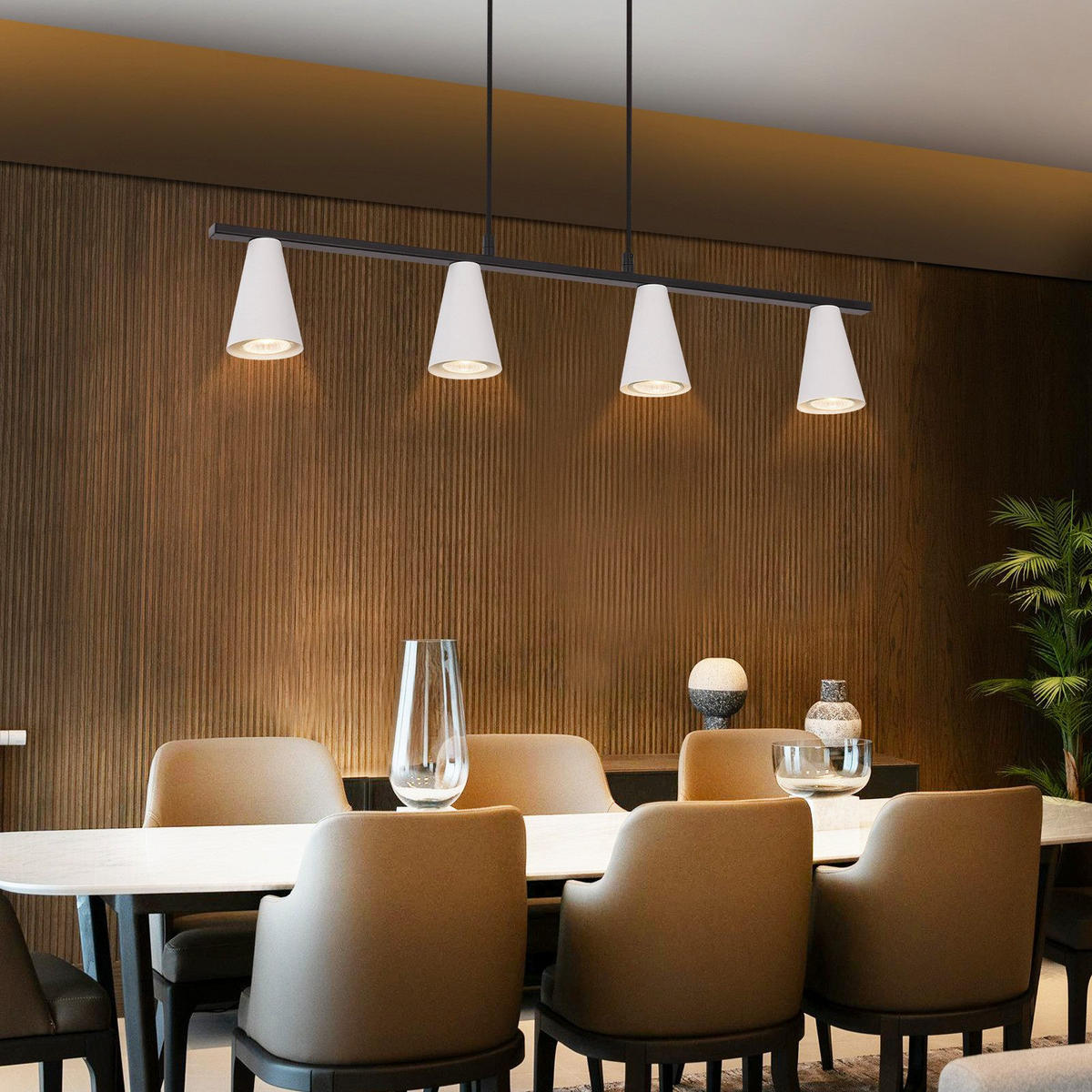 PENDELLEUCHTE Luke 70/7/160 cm - Weiß, Metall (70/7/160cm) - ZMH