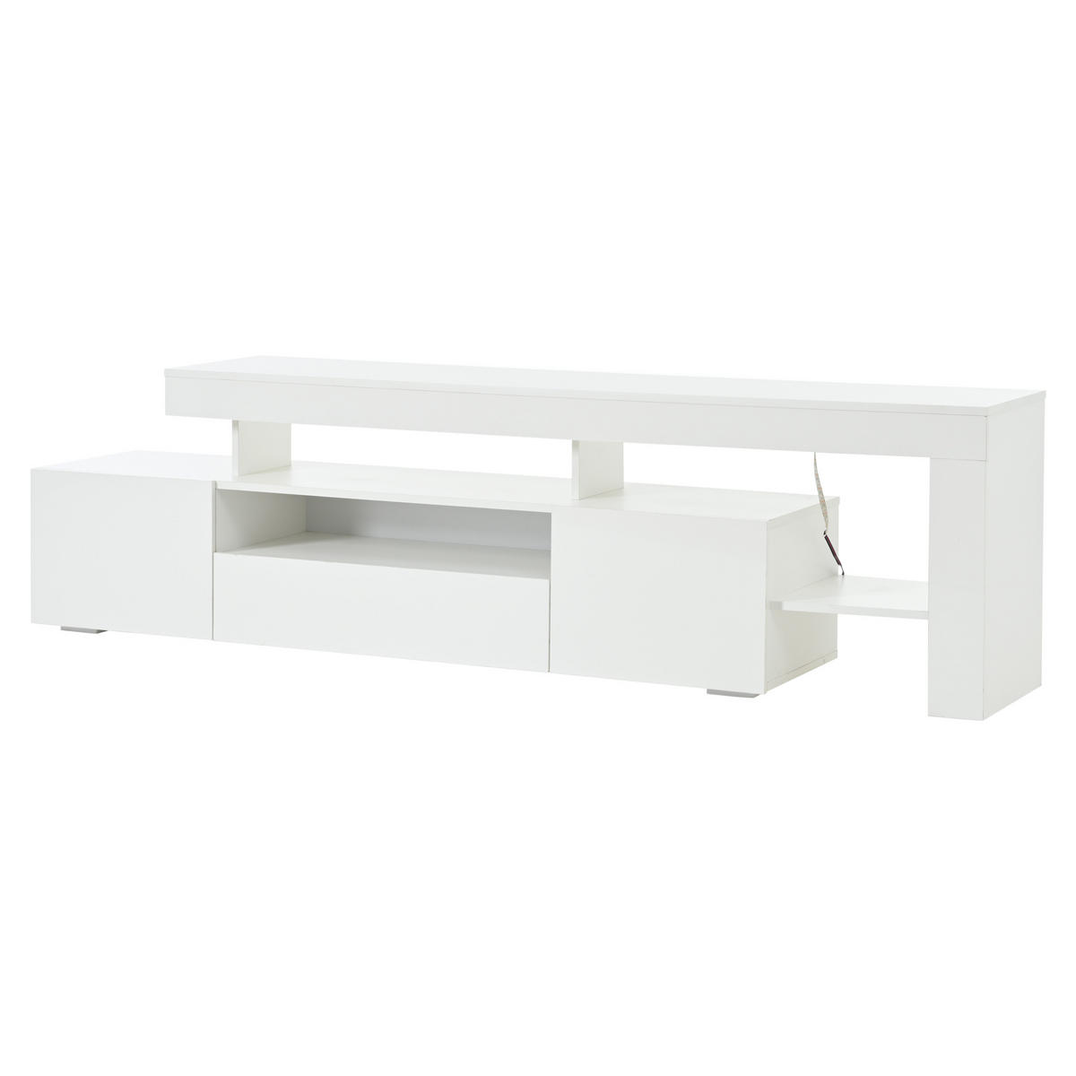 LOWBOARD DE-40375 3 Schränke mit LED und Hochglanz Weiß - Weiß, Holzwerkstoff (192/53/37cm) - ComfortXL