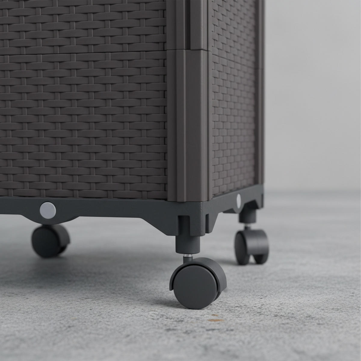 PFLANZKÜBEL - Anthrazit, Kunststoff/Metall (30/135/30cm) - Relaxdays