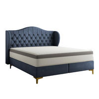 POLSTERBETT Pelagio In Whisper - Dunkelblau, Holzwerkstoff/Textil (160/200cm) - Fun Möbel