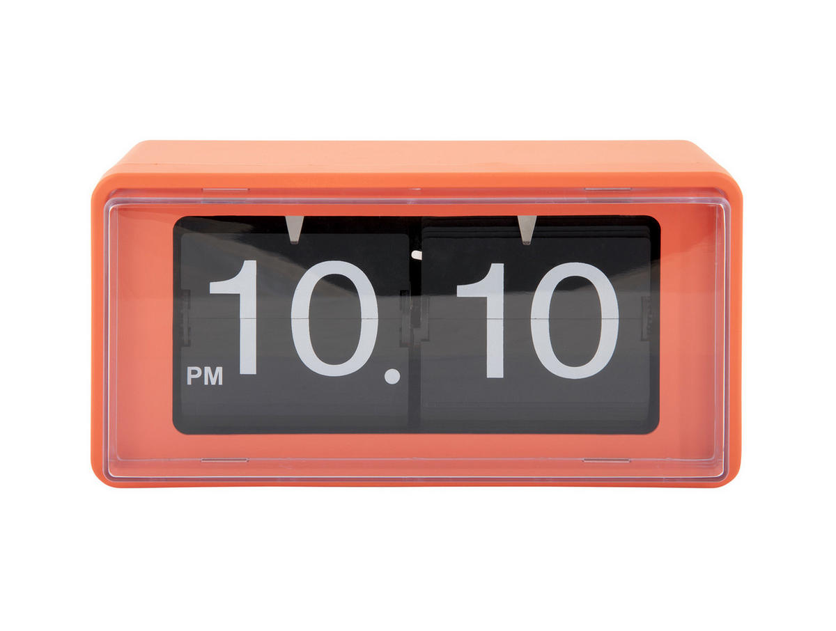 WANDUHR Retro 20/10/10 cm - Orange, Kunststoff (10/10/20cm) - Karlsson