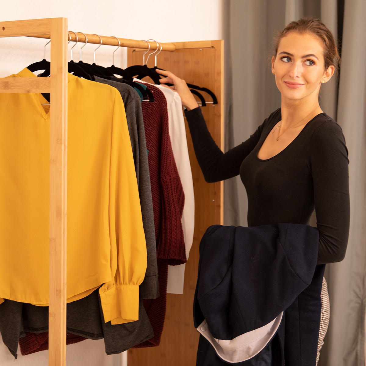 12XZAMATOVÉ vešiaky - viacfarebná, kov/textil (43/22.5/2.8cm) - Relaxdays