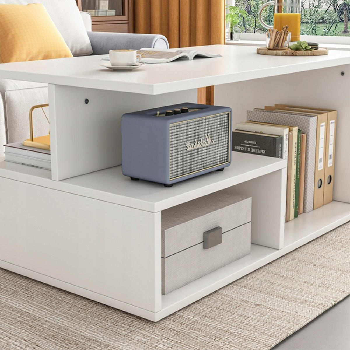 COUCHTISCH, weiß 90/43/51 cm - Weiß, Holzwerkstoff (43/90/51cm)