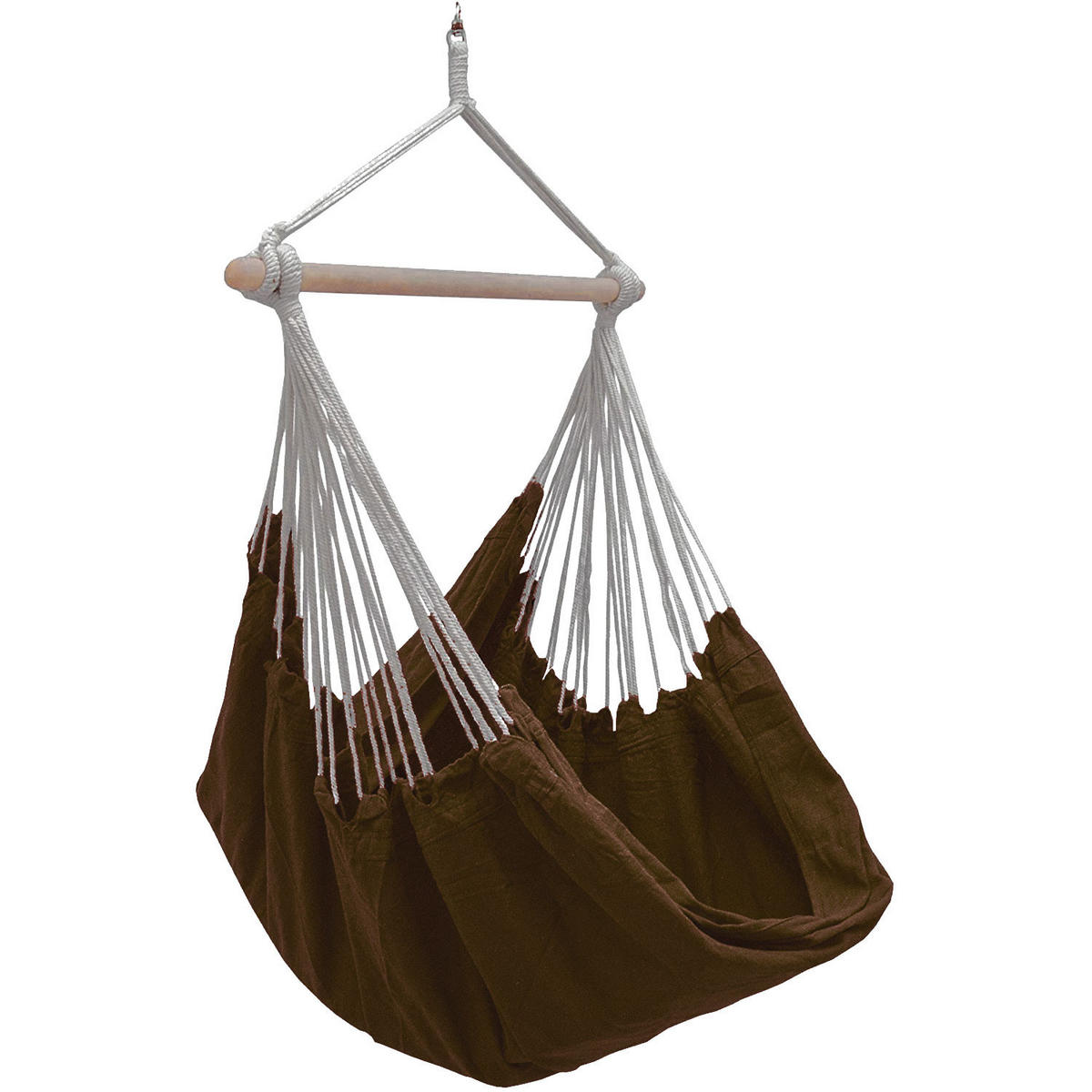 XXL-HÄNGESESSEL 185/130 cm Belastbar bis 150 kg Braun - Braun, Textil (130/155/185cm) - Amanka
